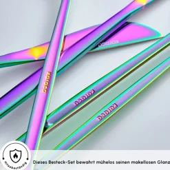 Karaca Bestecksets Für 12 Personen-Orion Rainbow 12-Personen 60-Teiliges Besteckset Raınbow