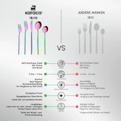 Karaca Bestecksets Für 12 Personen-Orion Rainbow 12-Personen 60-Teiliges Besteckset Raınbow