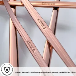 Karaca Bestecksets Für 12 Personen-Orion Rosegold 60-teiliges Besteckset für 12 Personen Rose Gold