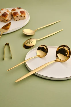 Karaca Servierbesteck-Orion Shiny Gold 7Teiliges Servierset -