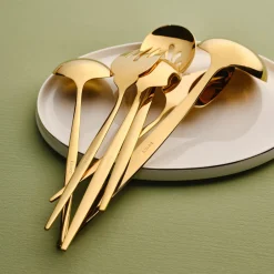 Karaca Servierbesteck-Orion Shiny Gold 7Teiliges Servierset -