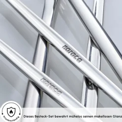 Karaca Bestecksets Für 12 Personen-Orion Silver 60-teiliges Besteckset für 12 Personen Sılver