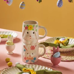 Karaca Mugs & Kaffeebecher-Osterbecher, 510 ml, Weiß-Gelb Weıß Gelb