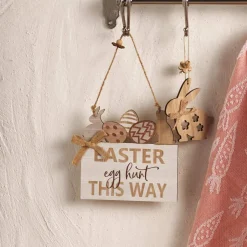 Karaca Deko-Objekte-Ostern diese Weise dekorative Holz 15cmx15cm Braun01