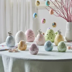 Karaca Deko-Objekte-Ostern Steingut dekorative Trinket 14cm Rosa Rosa01