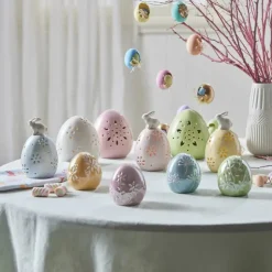 Karaca Deko-Objekte-Ostern Steingut dekorative Trinket 14cm Rosa Rosa01