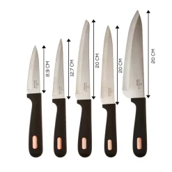 Karaca Messersets-Overcut 6-teiliges Messerset Schwarz01