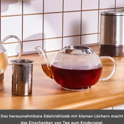 Karaca Teekannen-Pandora Glas Teekanne Farblös