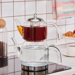 Karaca Teekannen-Panora Glas Teekanne Farblös