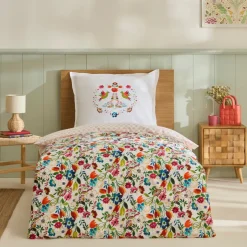 Karaca Bettwäsche-Parlin Renforcé Bettwäsche-Set, Einzelbett, Fuchsia