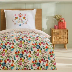 Karaca Bettwäsche-Parlin Renforcé Bettwäsche-Set, Einzelbett, Fuchsia