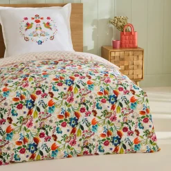 Karaca Bettwäsche-Parlin Renforcé Bettwäsche-Set, Einzelbett, Fuchsia