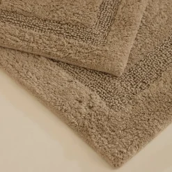 Karaca Badematten-Pauline Badvorleger-Set, 60 × 90 cm + 40 × 60 cm, Beige
