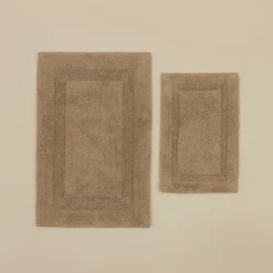 Karaca Badematten-Pauline Badvorleger-Set, 60 × 90 cm + 40 × 60 cm, Beige