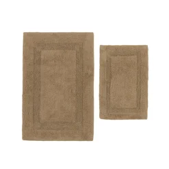 Karaca Badematten-Pauline Badvorleger-Set, 60 × 90 cm + 40 × 60 cm, Beige