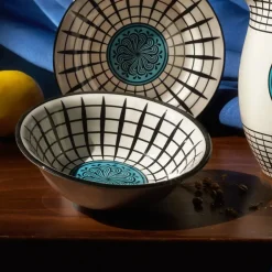 Karaca Schüssel/Bowl-Paye Seldschuken-Serie Schüssel blau 16 cm Multıfarben