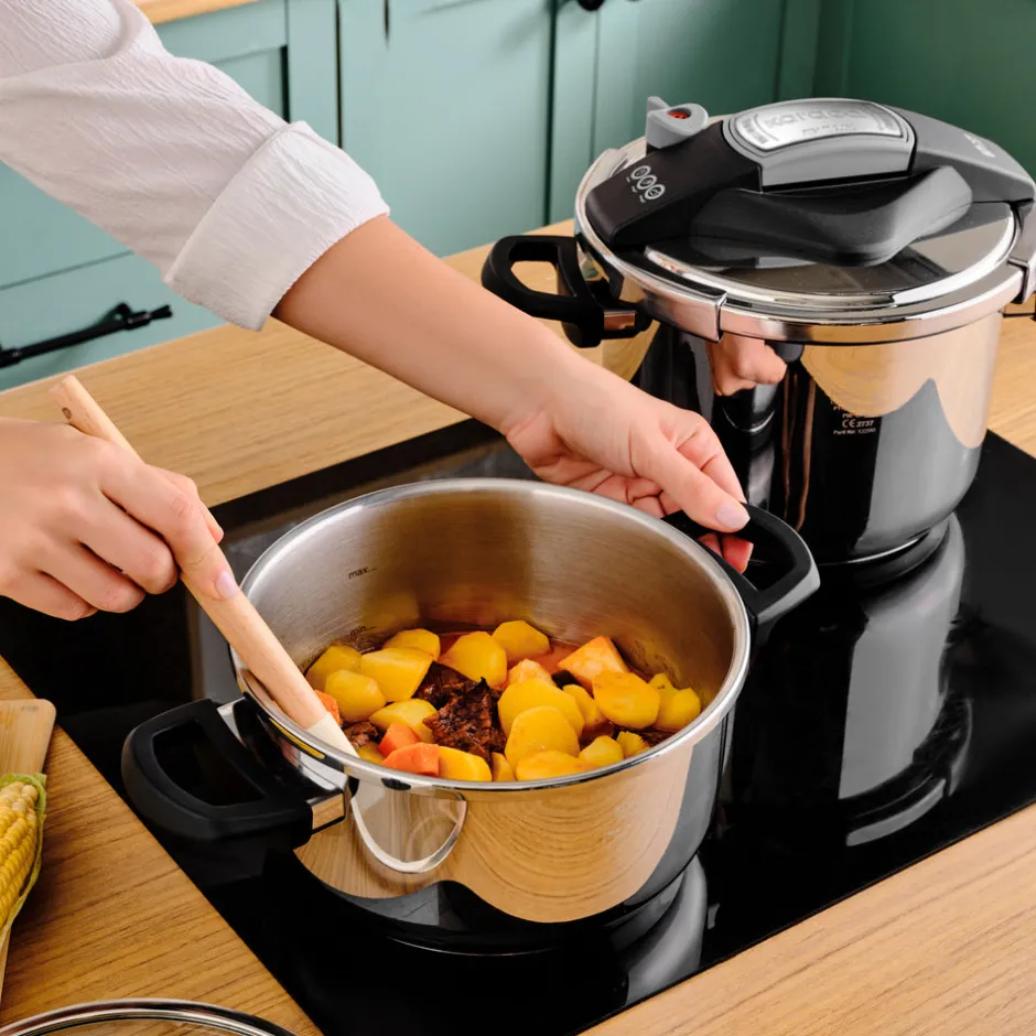 Karaca Schnellkochtopf-Perfect Gray 4 + 6 Liter Schnellkochtopfset Grau02