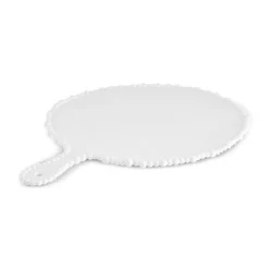 Karaca Speiseteller-Perla Melamin Runder Käseteller 42 cm Weiß Weıß01