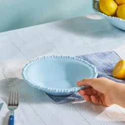 Karaca Speiseteller-Perla Melamin Suppenteller 22 cm Blau