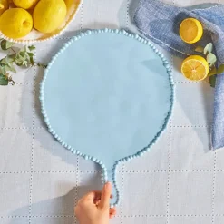 Karaca Speiseteller-Perla Runde Käseplatte aus Melamin, 42 cm, Blau
