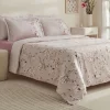 Karaca Bettwäsche-Pesla Bettwäsche-Set aus 100 % Baumwoll-Satin, Doppelbett, Rosa
