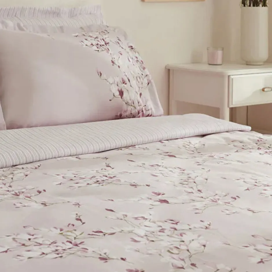 Karaca Bettwäsche-Pesla Bettwäsche-Set aus 100 % Baumwoll-Satin, Einzelbett, Rosa