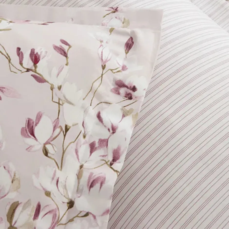 Karaca Bettwäsche-Pesla Bettwäsche-Set aus 100 % Baumwoll-Satin, Einzelbett, Rosa