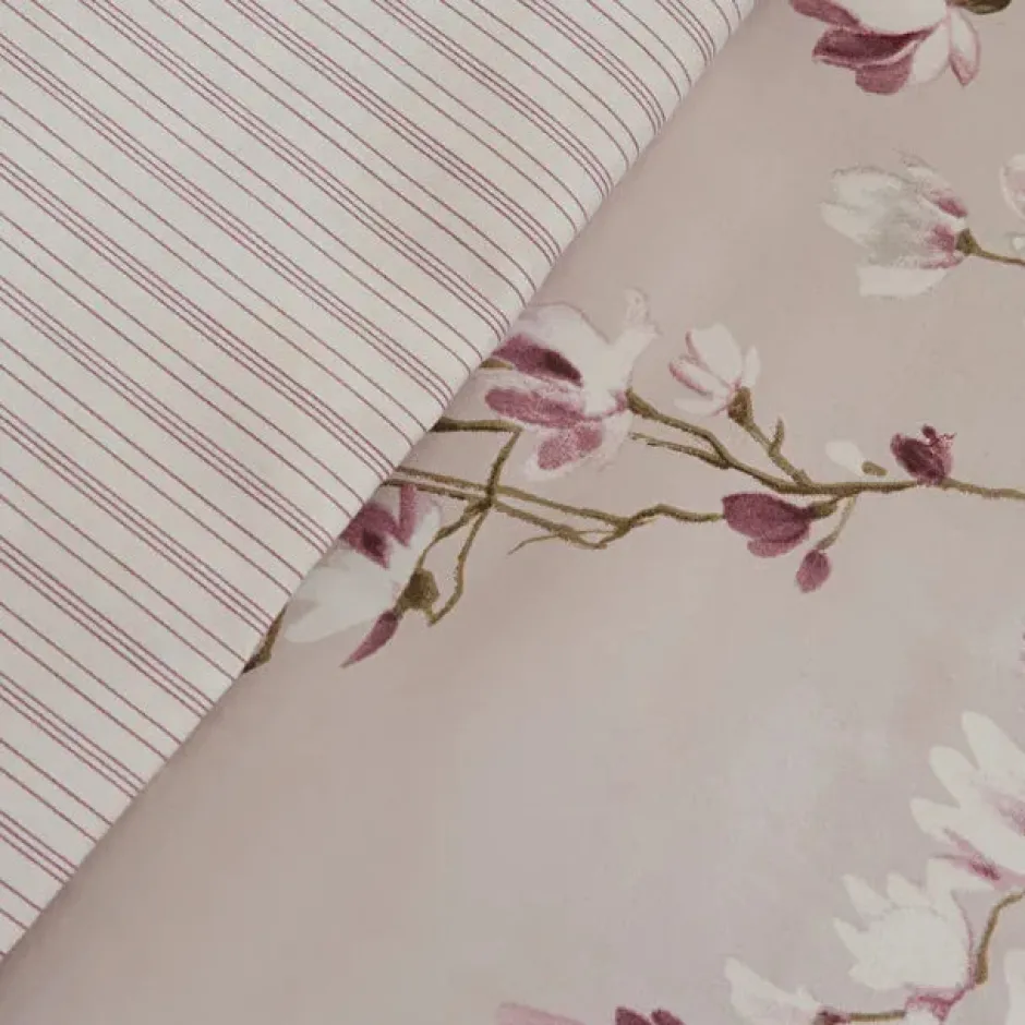 Karaca Bettwäsche-Pesla Bettwäsche-Set aus 100 % Baumwoll-Satin, Einzelbett, Rosa