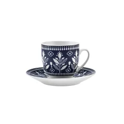 Karaca Mokka & Espressotassen Set-Peyker Kaffeetassen-Set für 6 Personen, 85 ml Blau01