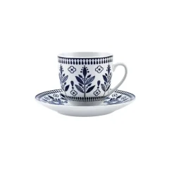 Karaca Mokka & Espressotassen Set-Peyker Kaffeetassen-Set für 6 Personen, 85 ml Blau01