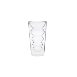 Karaca Wasserglas-Pia Doppelwandiges Capuccino Glas 330 ml Klar