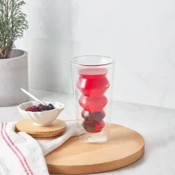 Karaca Wasserglas-Pia Doppelwandiges Capuccino Glas 330 ml Klar