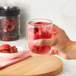 Karaca Wasserglas-Pia Doppelwandiges Wasserglas 350 ml Klar