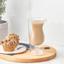 Karaca Wasserglas-Pia Doppelwandiges Latte Glas 300 ml Klar