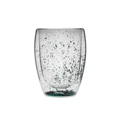 Karaca Wasserglas-Pia Grün Glitter Wasserglas 350 ml Grün01