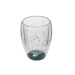 Karaca Wasserglas-Pia Grün Glitter Wasserglas 350 ml Grün01