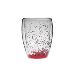 Karaca Wasserglas-Pia Rot Glitter Wasserglas 350 ml Rot02