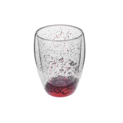 Karaca Wasserglas-Pia Rot Glitter Wasserglas 350 ml Rot02
