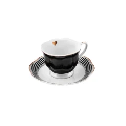 Karaca Mokka & Espressotassen Set-Piraye Kaffeetassen-Set für 6 Personen, 80 ml Schwarz01