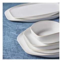 Karaca Tafelservice Für 12 Personen-Plato für 12 Personen Geschirrset, 59 Teilig, New Generation Bone Gold