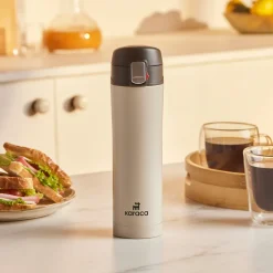 Karaca Thermoskannen-Pluton, Thermosflasche, 450ML, Creme