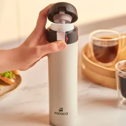 Karaca Thermoskannen-Pluton, Thermosflasche, 450ML, Creme