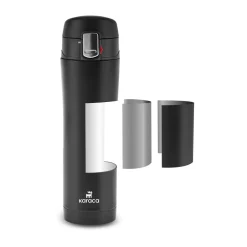 Karaca Thermoskannen-Pluton, Thermosflasche, 450ML, Schwarz