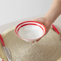Karaca Schüssel/Bowl-Polka Dot Porzellan Schale gestreift 14 cm Multıfarben