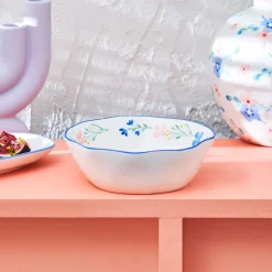 Karaca Schüssel/Bowl-Primavera Schale mit Blumen Rosa01