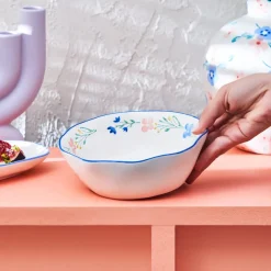 Karaca Schüssel/Bowl-Primavera Schale mit Blumen Rosa01