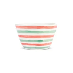 Karaca Schüssel/Bowl-Primavera Streifen Schale Rot Grün