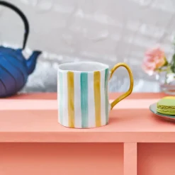 Karaca Mugs & Kaffeebecher-Primavera Streifen Tasse Multıfarben