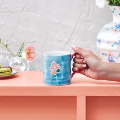 Karaca Mugs & Kaffeebecher-Primavera Tasse, Blau Blau01