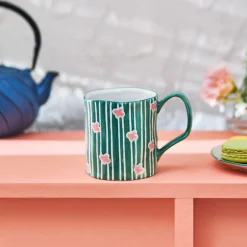 Karaca Mugs & Kaffeebecher-Primavera Tasse, Grün Grün01